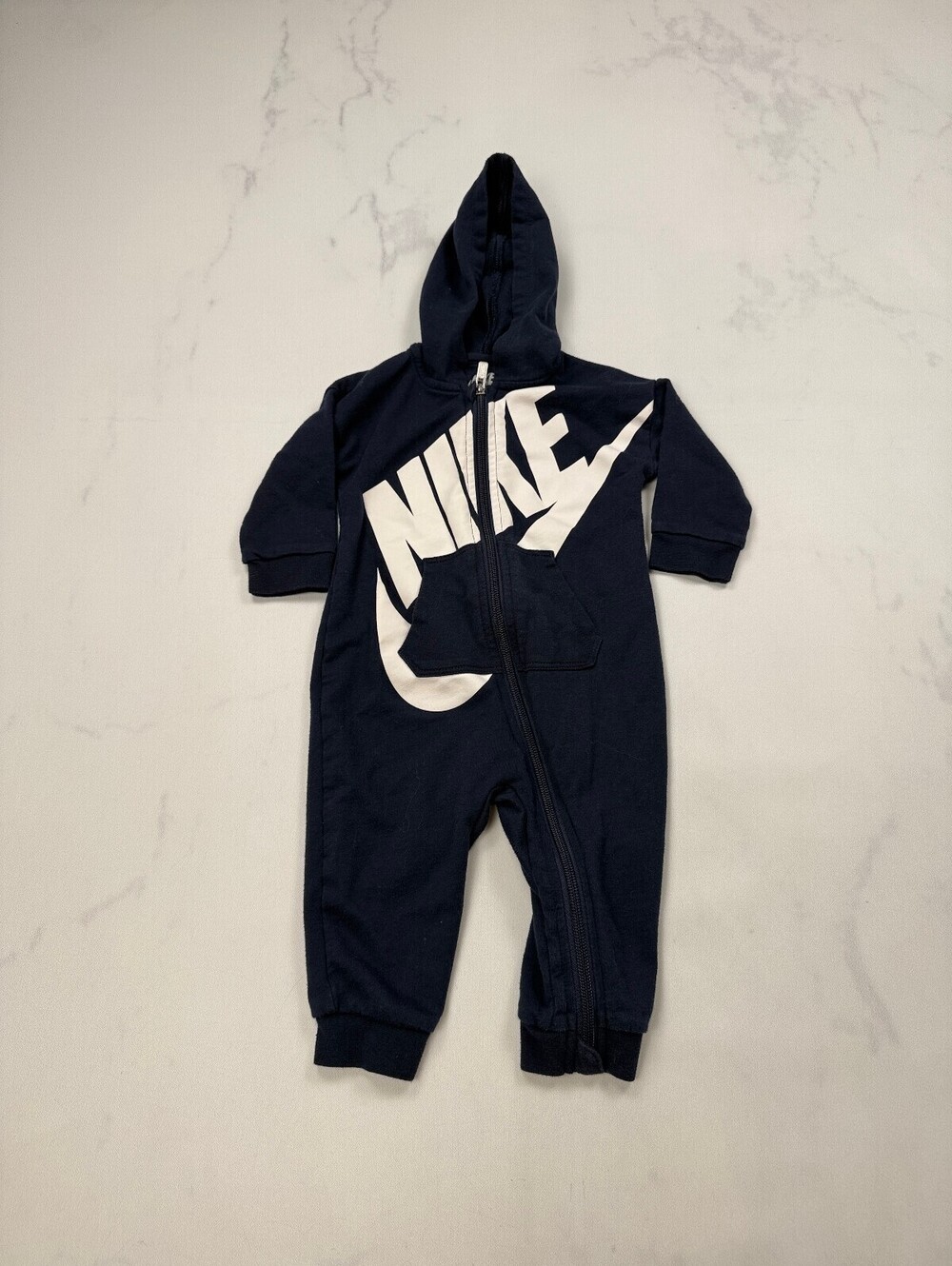 Nike Graphic One-Piece Navy Blue 2000s Statement Style - Boys 9M